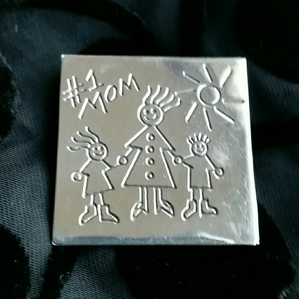 Sterling silver brooch/pendant #1mom Signed Mexican Silver